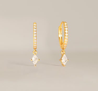 Paved Diamond Cut Hoops